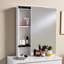 Silender 1 Drawer Dressing Table with Sliding Vanity Mirror and Stool Set-1732527407