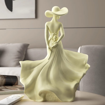 Elegant Female Sculpture - Modern Artistic Figurine For Living Room And Entryway
