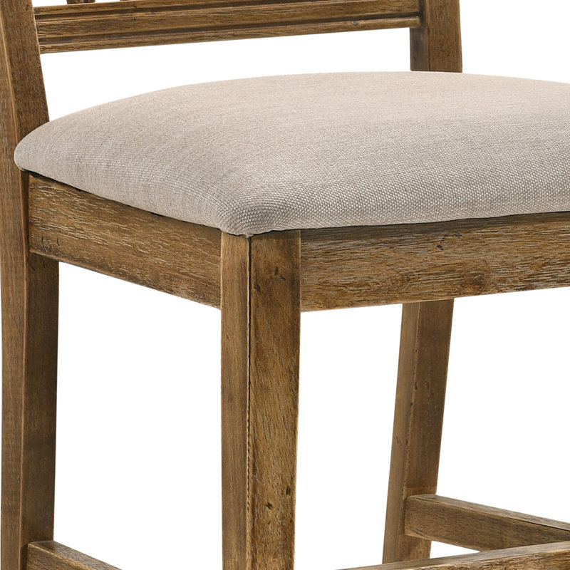Chaises d'appoint en chêne vieilli (de 2) - Housse de salle à manger en lin brun clair