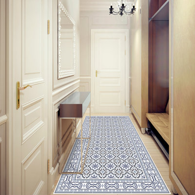 Abreona Vinyl Machine Printed Area Rug