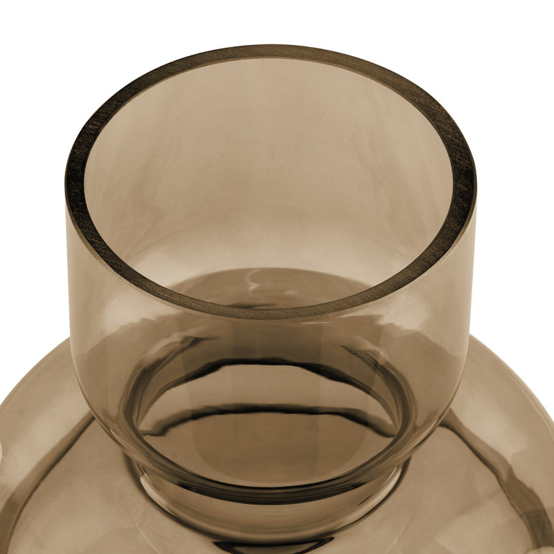 Luciel Boho Multi Bulb Glass Table Vase, 9.5" H x 5.75" W x 5.75" D, Brown