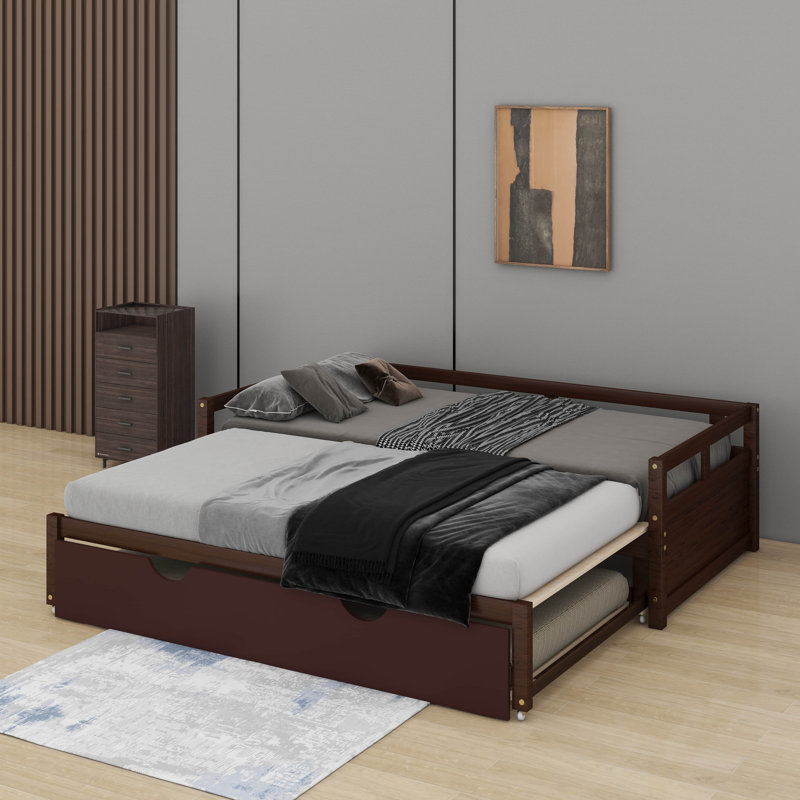 Twin Size Extending Daybed With Trundle, Espresso