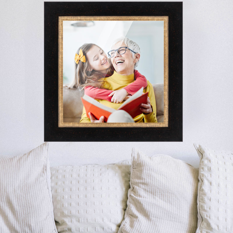 Solid Wood Picture Frame, Gold, 10" W x 10" H