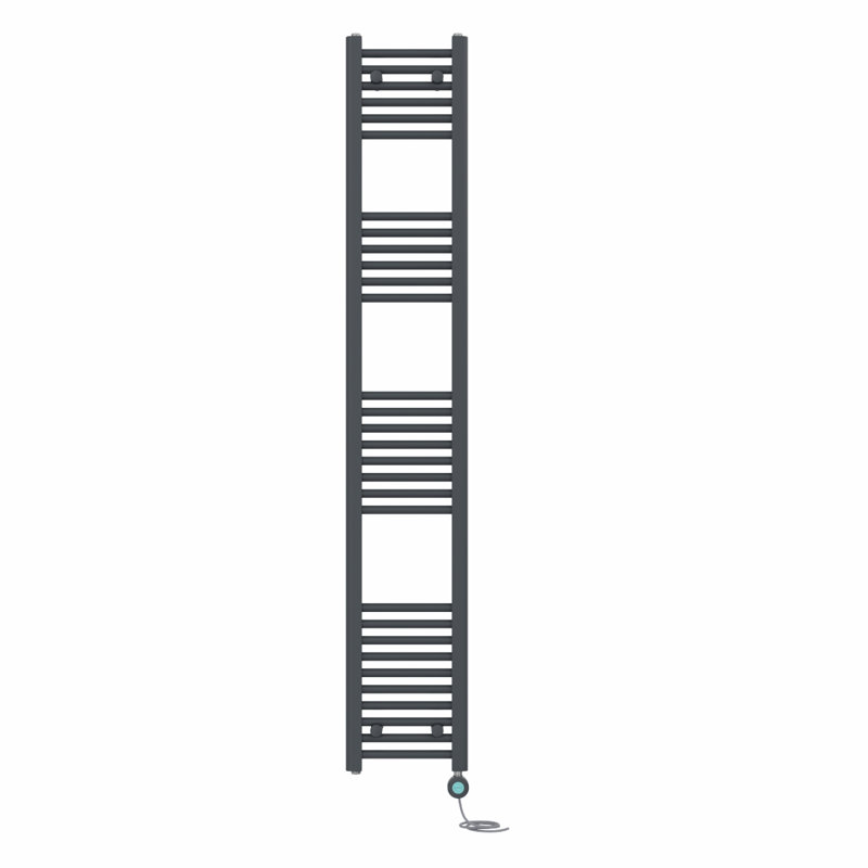 Arneisha Straight Towel Rail Heated Towel Rails, Anthracite, 180cm H x 30cm W x 3cm D