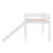 Twin Elevated Bed With Ladder And Slide Loft Design Including Safety Guardrails-1276369546