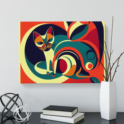Cat Deco - Wrapped Canvas