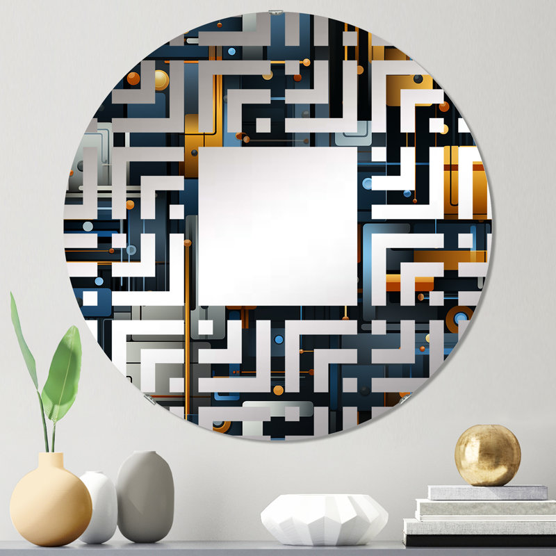 Miroir décoratif doré, 23,6 po x 23,6 po