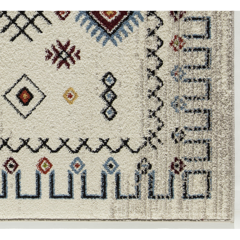 Tapis crème Oyola Tribal, Rectangle 8 pi x 10 pi