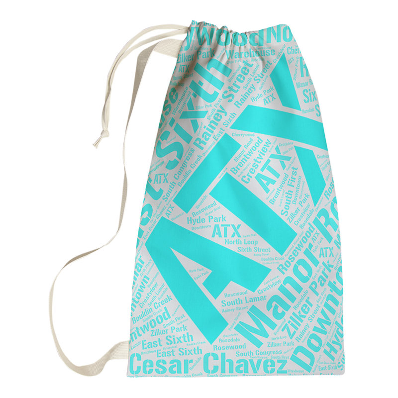 Laundry Hamper with Handles, Cyan, Large (36" H x 28" W x 1.5" D), Dallas