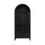 Armoire en dôme, noire, faite de matériaux de haute qualité et de fabrication ancienne, avec grand espace de rangement, buffet-125535388