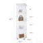 Vitrine 64,7 po, 4 tablettes, blanc-130493898