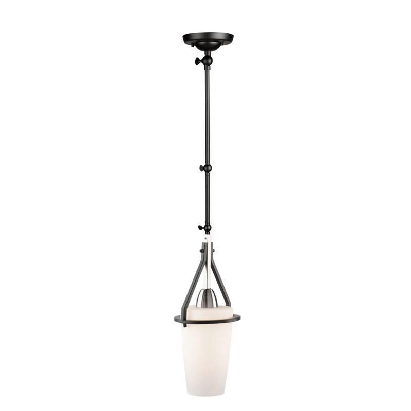 Arba 1 - Light Black Single Pendant, Black/Brushed Nickel