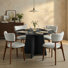 Ensemble de table de salle à manger moderne avec chaises H 32,1 po Rohun