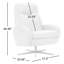 Danva Genuine Leather Swivel Recliner-101479847