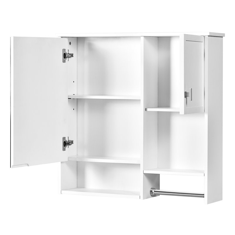 Armoire de salle de bain murale moderne - ajoute une touche à l'armoire à miroir 29 po x 28 po offrant une vue dégagée et un rangement