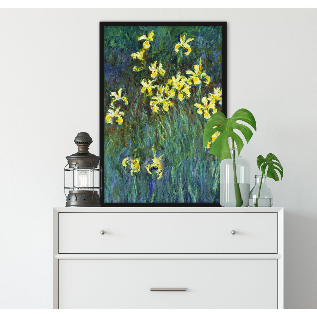 Gerahmtes Poster Claude Monet - Yellow Irises