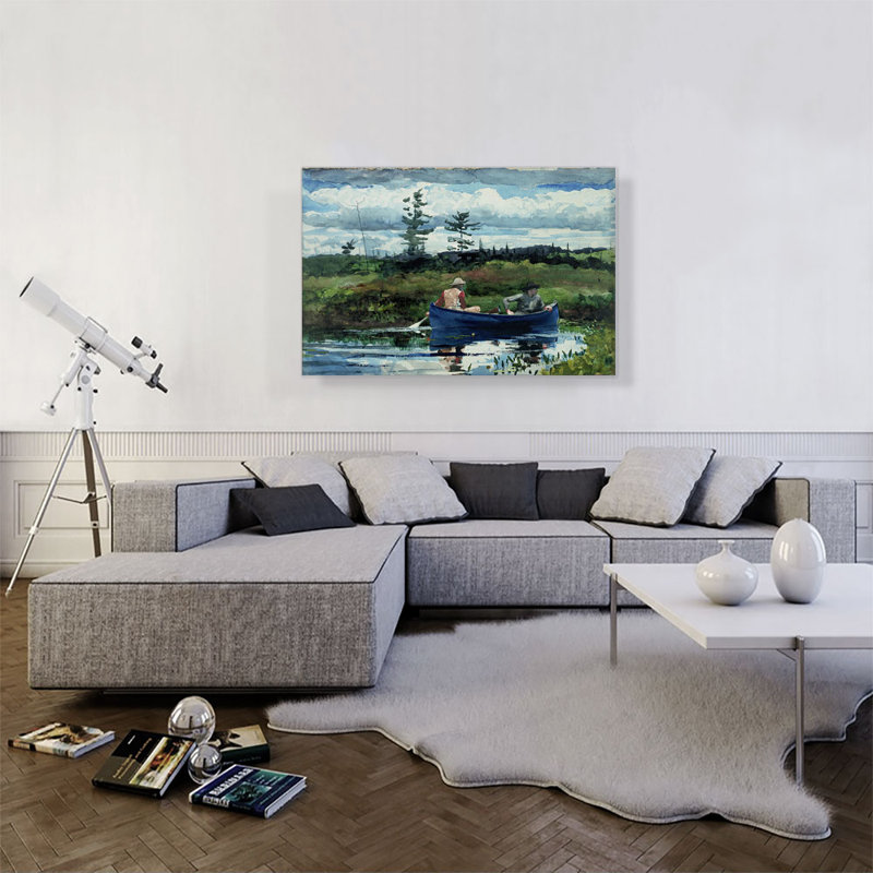 «The Blue Boat 1892» par Winslow Homer, reproduction d'art sur toile tendue, H 26 po x l 40 po x P 1,5 po