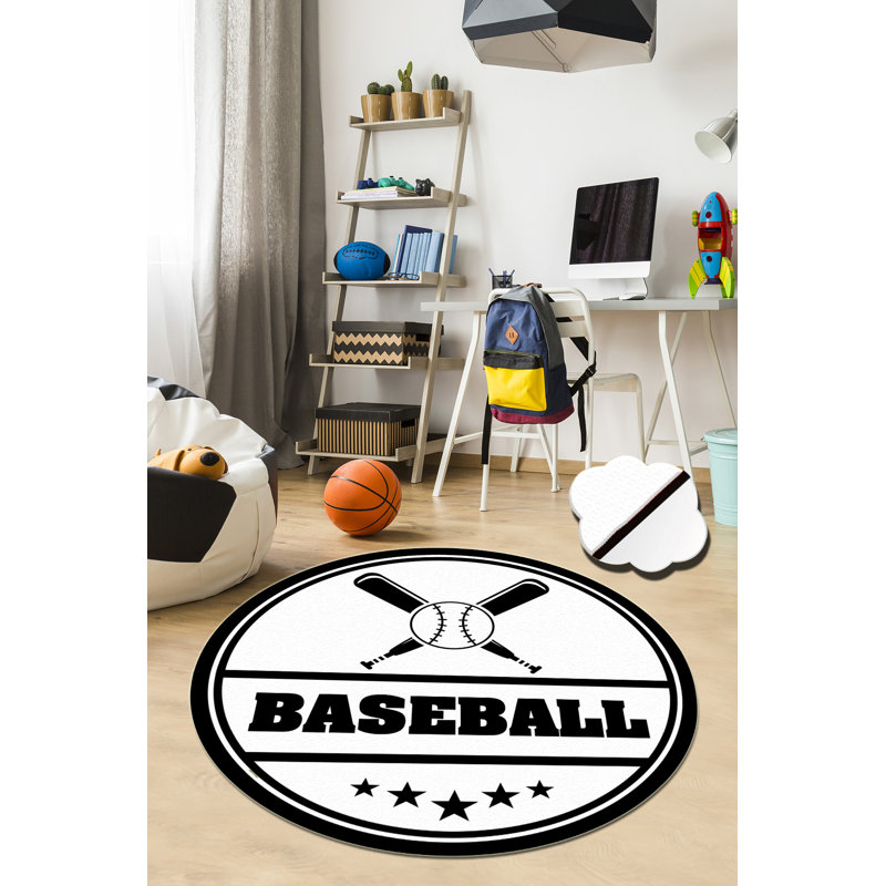 Antibacterial Non-Slip Round Carpet, 55.1 in Diameter, 100% Polyester, 0.4 in Pile Height | Machine Washable, Easy Care, 700 g/m² | Perfect for Living Room, Bedroom & Playroom | Durable & Stylish Design