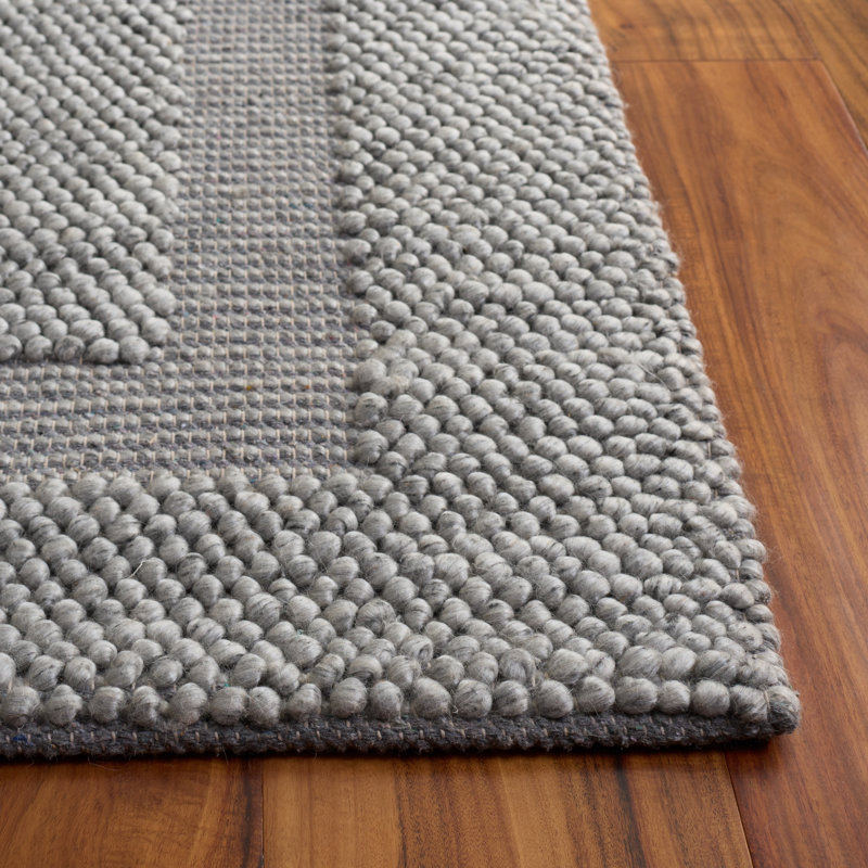 Natura Hand Woven Wool; Cotton; Recycled P.E.T Solid Color Indoor Rug, Rectangle 5' x 8'