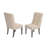 Dions Extendable 72" to 104" Table with Rustic Wood Dining Set and Linen Tufted Chairs-33676736-88141763-88141764