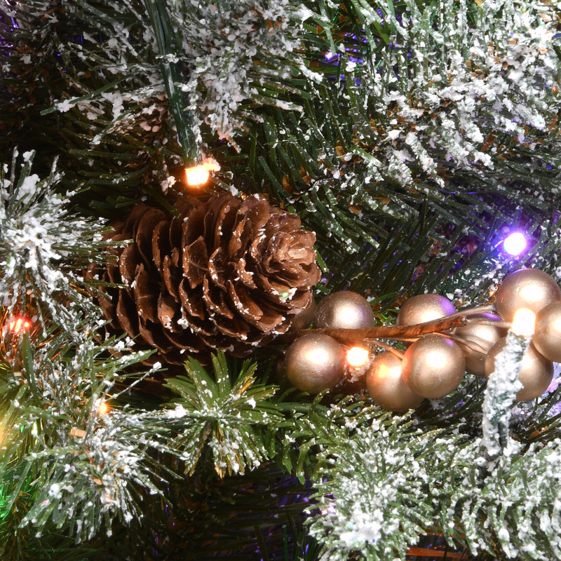 9 Ft. Snowy Morgan Spruce Slim Tree With Dual Color® LED Cosmic Lights®