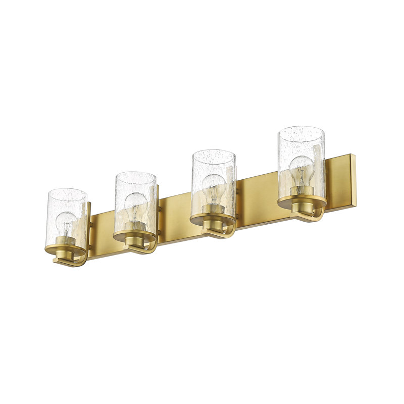 Éclairage de salle de bain à intensité variable 4 lumières Anatolie, Vieux laiton