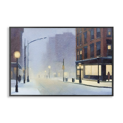  «Misty Winter City Street», estampe numérique par Noah Bay
