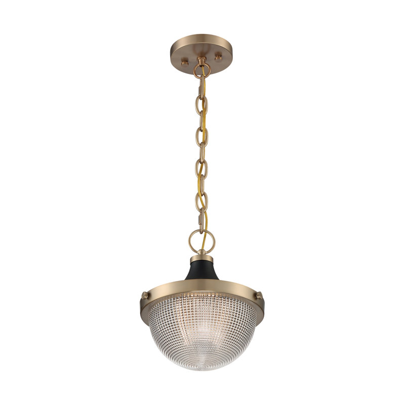 Luminaire suspendu unique à 1 lumière Layla, Bronze brillant, H 11,38 po x l 10 po x P 10 po