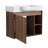 Wall-Mounted Bathroom Vanity With White Ceramic Sink