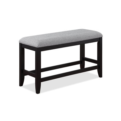 Transitional Style Counter-Height Dining Chair In Dark Gray - Elegant & Upholstered Bench Seat Chic