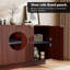 Grande armoire à vin 63 "avec buffet cannelé et bar à vin moderne-1863609887