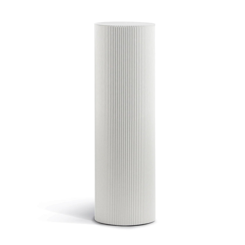 Colonne en bois aggloméré blanc, H 44 po x l 13 po x P 13 po, Blanc