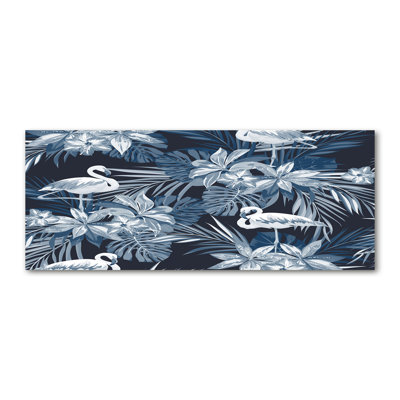 Flamingos And Plants - Print