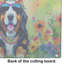 Bernese Mountain Dog Hippie Dawg Glass Cutting Board Large