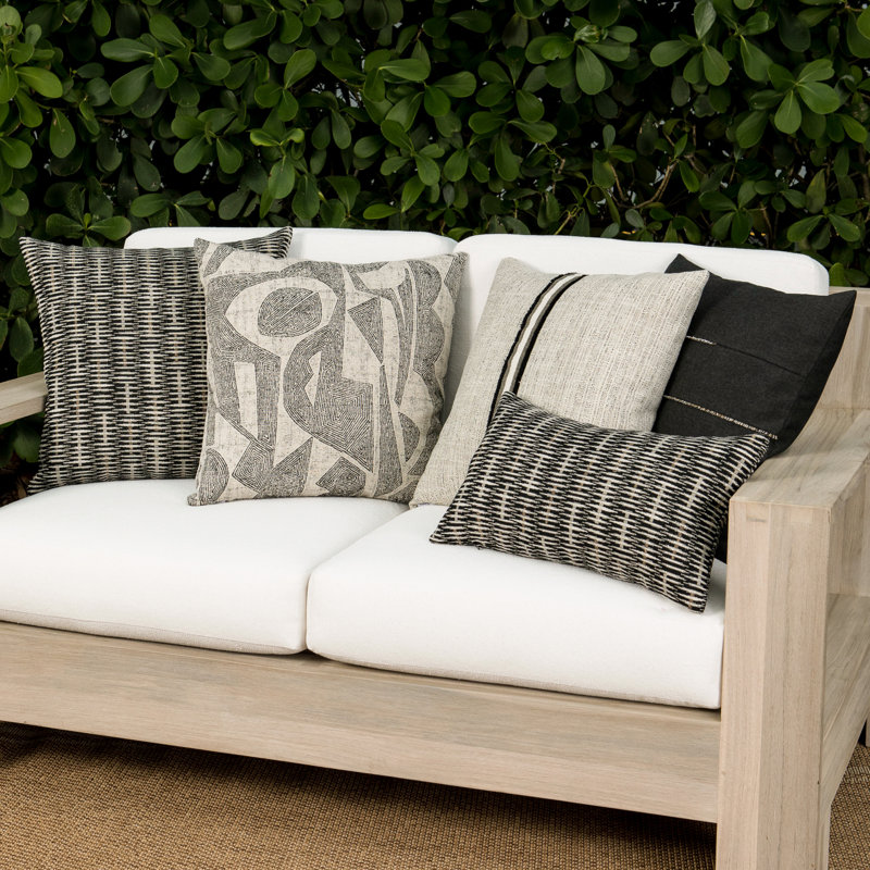 Intertwine Ebony Indoor & Outdoor Woven Accent Pillow