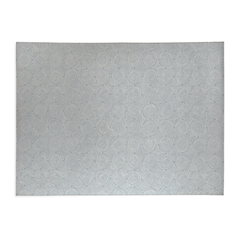 Paillasson Rolling Circles, L 24 po x L 36 po, Bleu ardoise