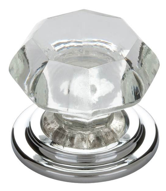 Old Town 1 3/4" Diameter Mushroom Knob, Polished Chrome