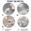 Décoration murale ronde en métal White Cherry Blossom Misty Morning-2138410590