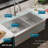 36" L x 20" W Double Basin Farmhouse Kitchen Sink