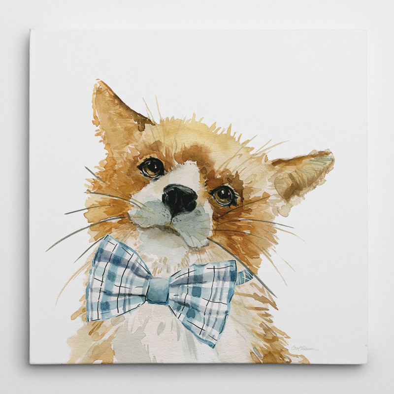 «Cute Critter Fox», art sur toile, H 40 po x l 40 po x P 1,5 po, Toile tendue