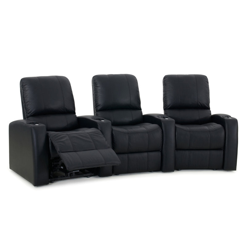 Fauteuil de cinéma inclinable en cuir Blaze XL900 (rangée de 3), Minuit classique, Manuel