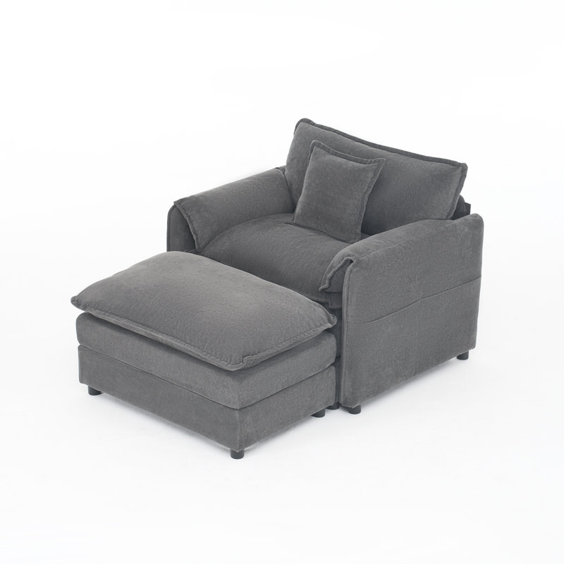 Canapé modulaire pour une personne - assemblage simple convenant au salon / appartement, Gris