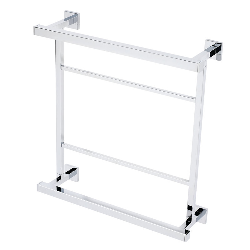 Double Towel Rack, Polished Chrome