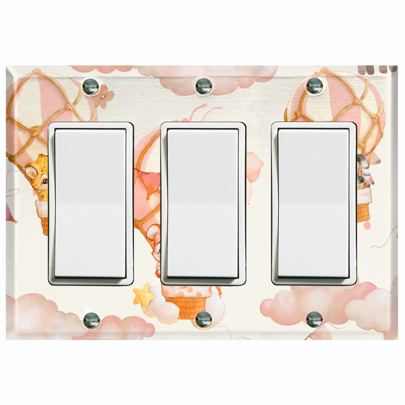 Animals 3 - Gang Toggle Light Switch Standard Wall Plate