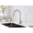 Kitchen Faucet With Pull-Down Spray - Brushed Nickel, Stainless Steel, 360 Rotating Nozzle For Hassle- Water Access, Single Handle Temperature And Flow Adjustment, Rust Coating Pull Down User- Flow,-1844560483