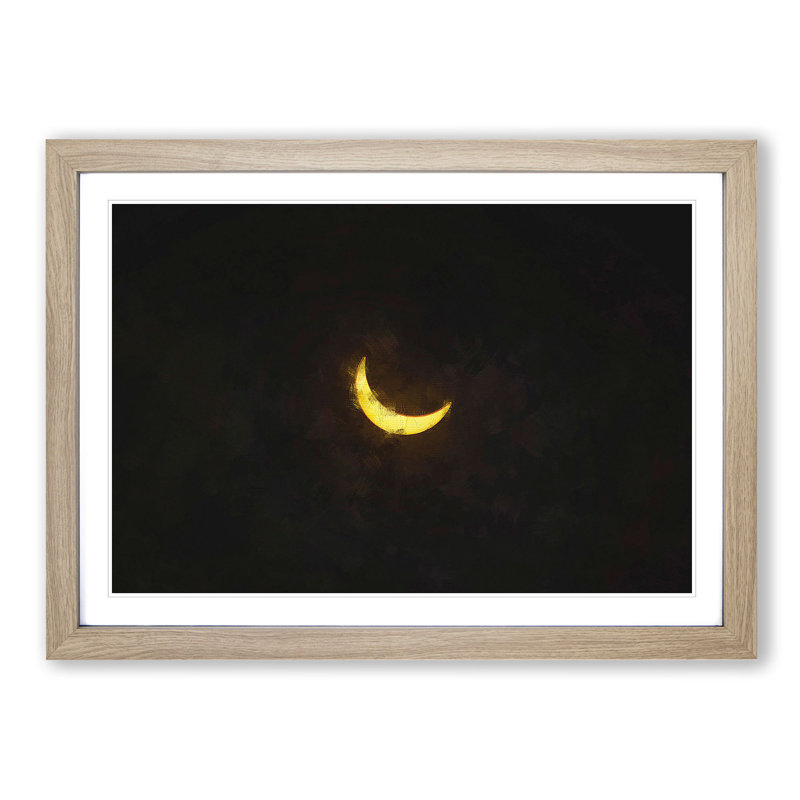 Solar Eclipse - Picture Frame Painting Print, 33cm H x 45cm W x 2cm D, Oak Framed