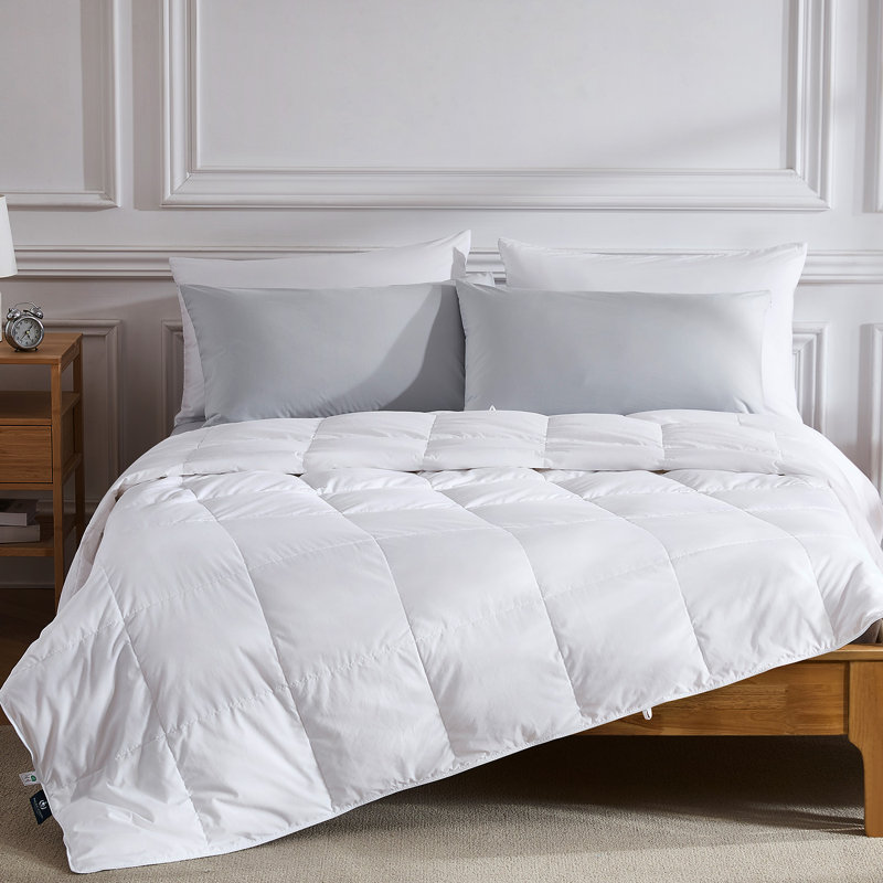 Pacific Coast Lightweight Goose Feather Down Fiber Comforter King Size, King, White