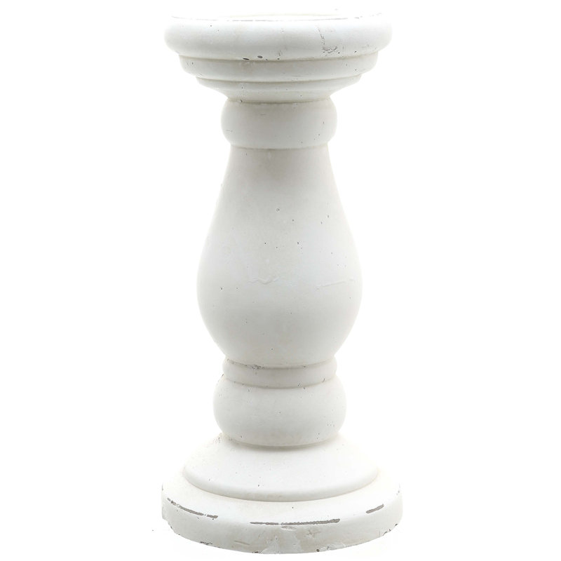 Andrian Ceramic Candle Accessories, 30cm H x 14cm W x 14cm D, White