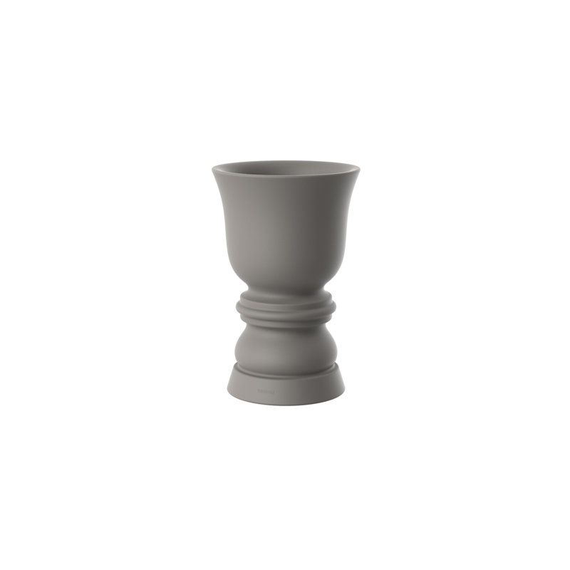 Suave Resin Pot Planter, Taupe, 25.75" H x 16.5" W x 16.5" D