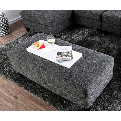 1 pièce gris de style transitionnel avec revêtement en chenille, structure en bois massif, pieds tapissés, mousse haute densité et coussins de dossier ajustés pour le salon en tissu, coussins